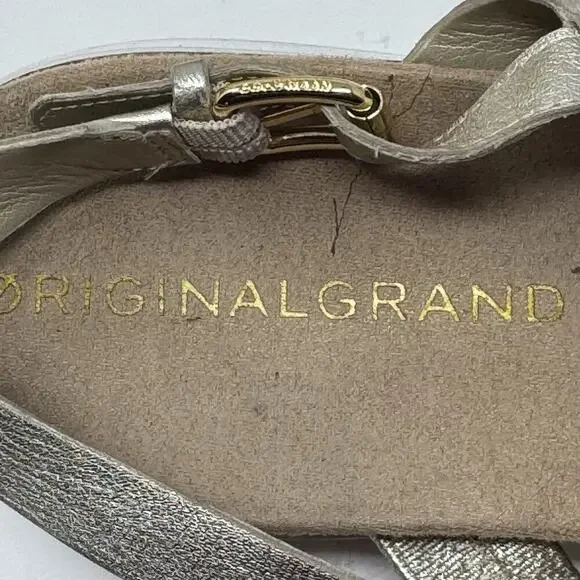 Cole Haan Original Grand Gold Metallic Leather Strappy Sandals Women’s Sz 8.5 - Picture 3 of 7